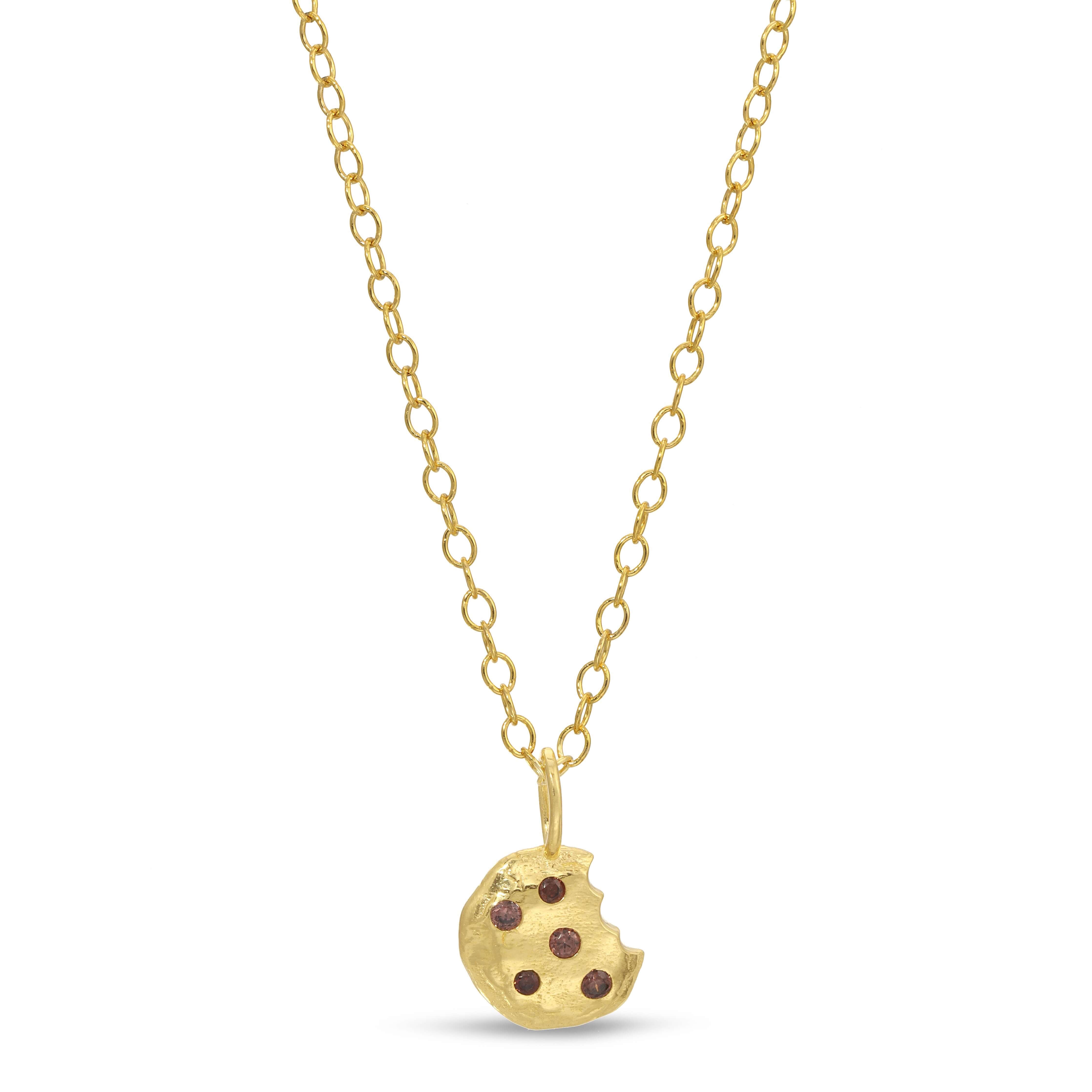 wonder cookieネックレス Chocolate Chip Cookie Gold Necklace Ale Weston