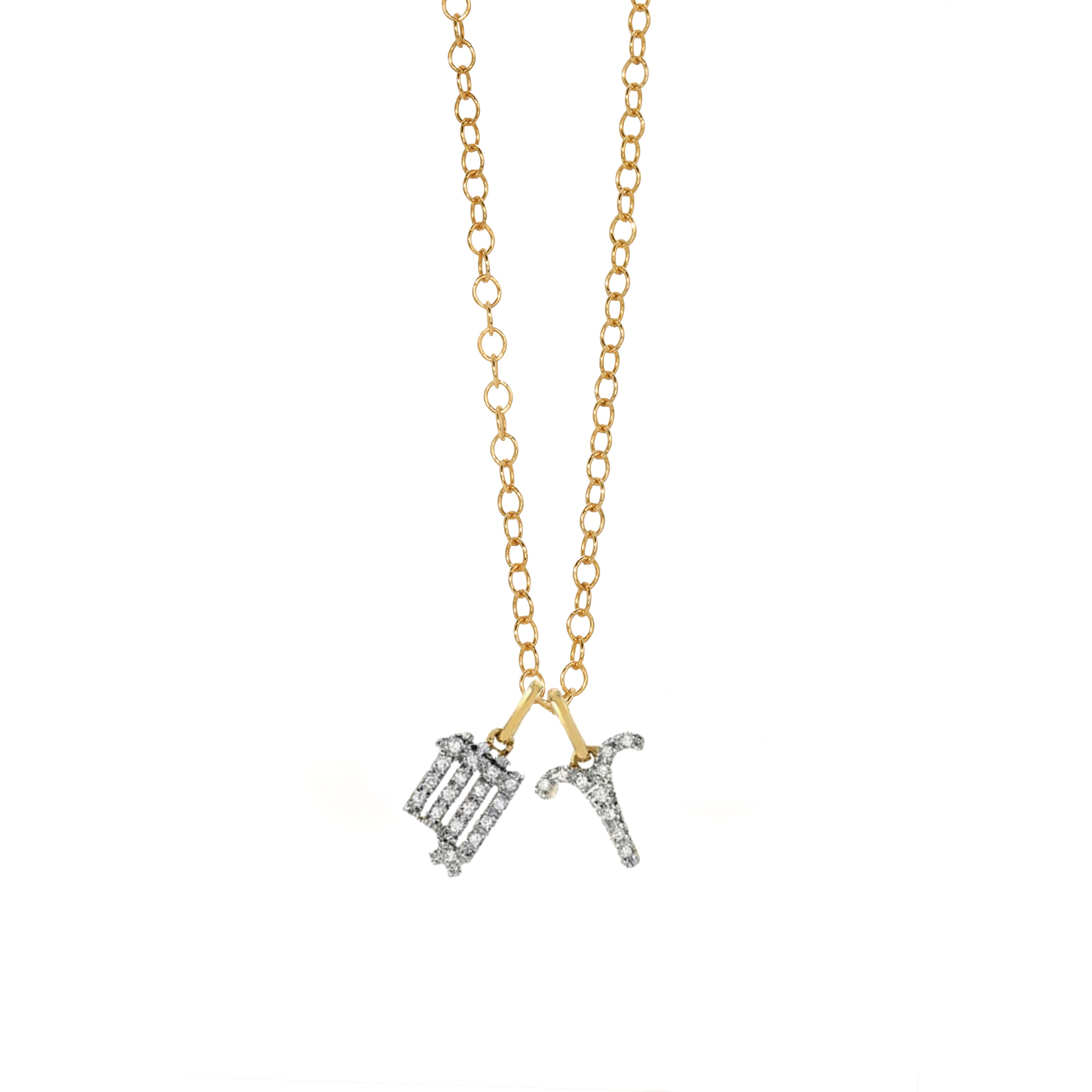Couples Zodiac Diamond Necklace LA s Finest Ale Weston Jewelry