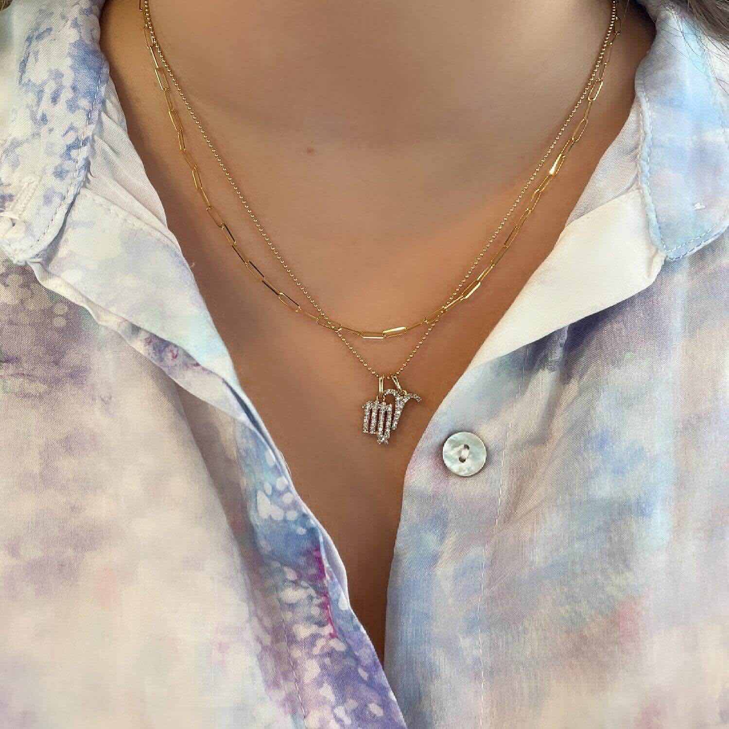 Couples Zodiac Diamond Necklace | LA's Finest | Ale Weston Jewelry