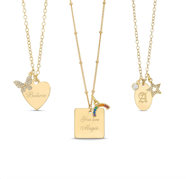 BESPOKE FIESTA CHARM ENGRAVABLE NECKLACE - SLIDE ON STYLE | ALE WESTON JEWELRY