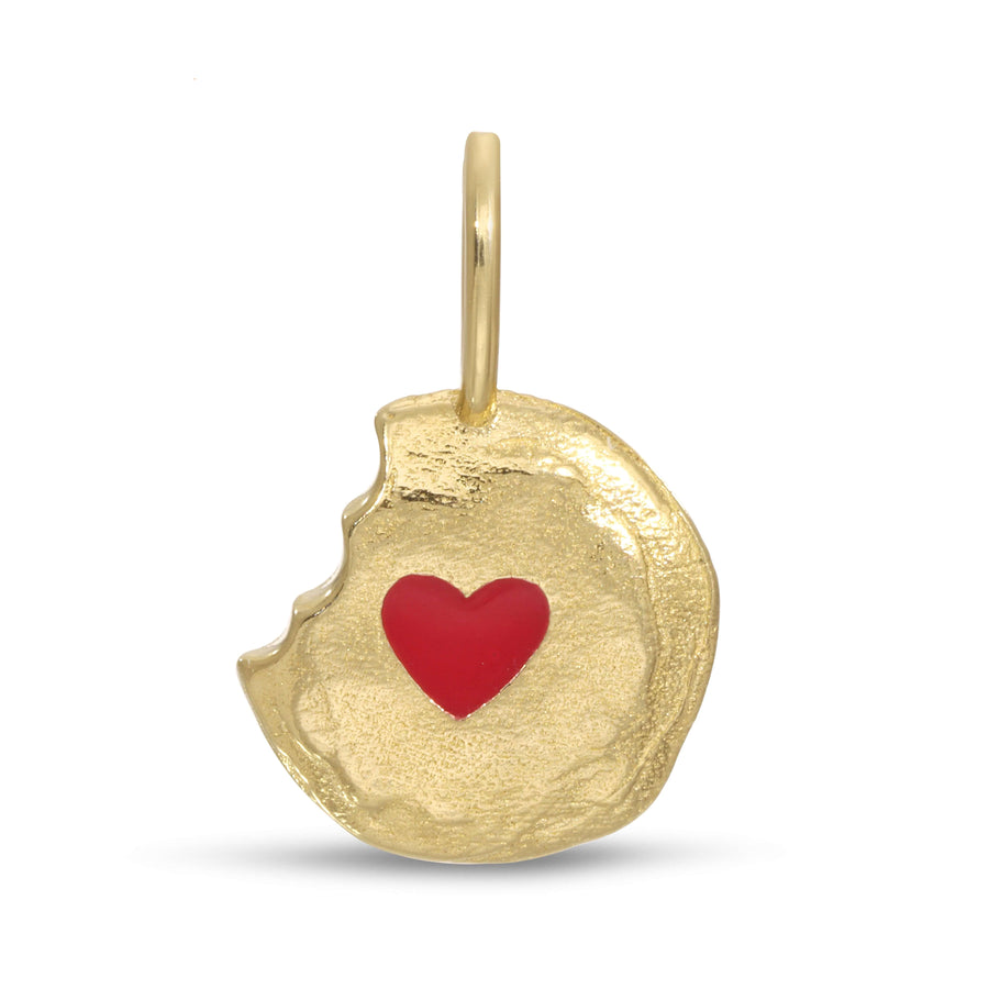 Heart Cookie Ale Weston 14k Gold- Enamel-Charm-2