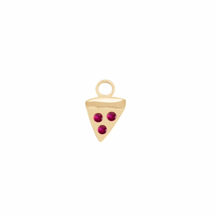 Ale Weston 14k Gold Pizza Hoop Charm - Ruby