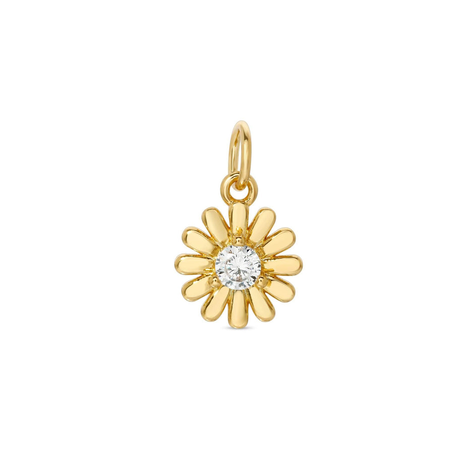 Ale Weston Gold Daisy Charm 14k Gold Filled Cubic Zirconia 
