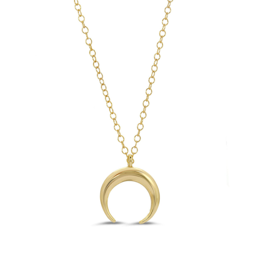 ALE WESTON GOLD CRESCENT MOON HORN NECKLACE