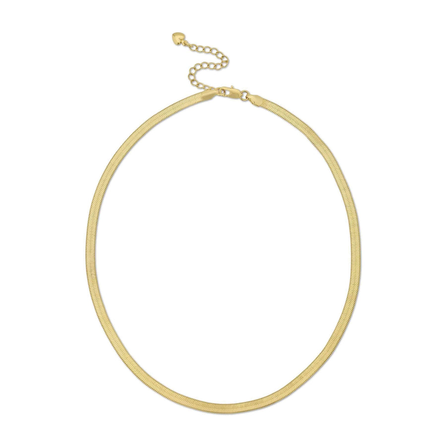 Ale Weston Herringbone Necklace, 4mm, 18k Gold filled