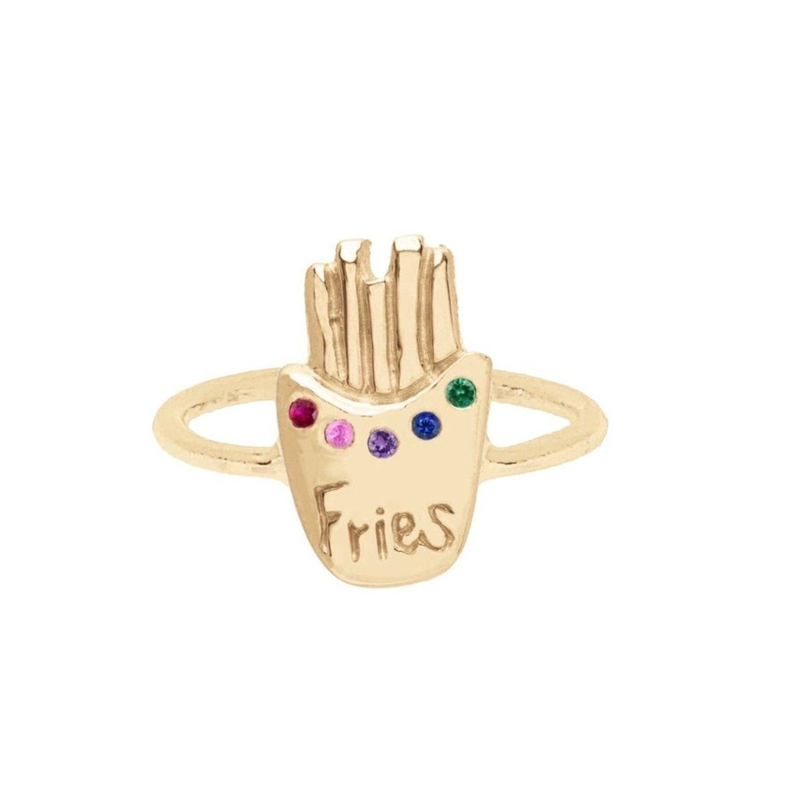 Ale Weston 14k Gold fries ring - Rainbow