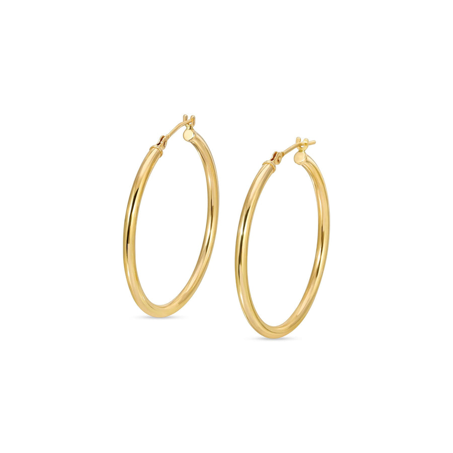 Ale Weston 14k Gold Tube Hoop Earrings 30mm