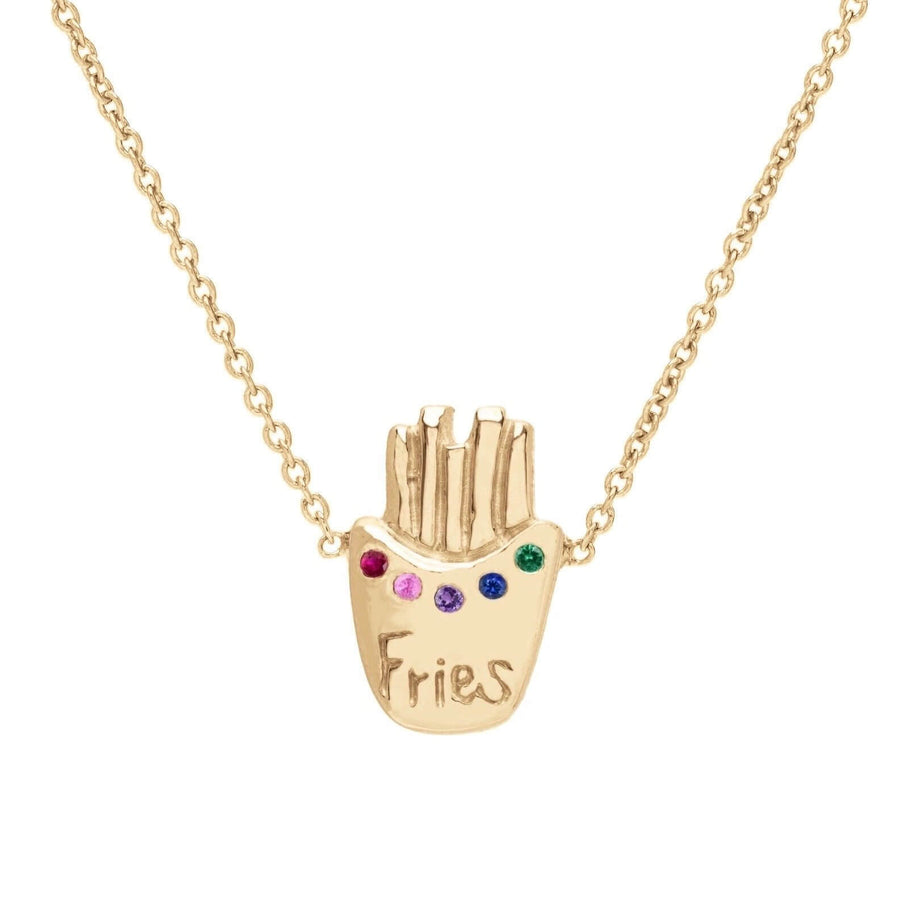 Ale Weston 14k Yellow Gold Fries Choker - Rainbow style