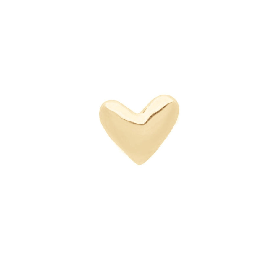    Ale-Weston-14k-Yellow-Gold-Heart-Stud-Earrings-Single