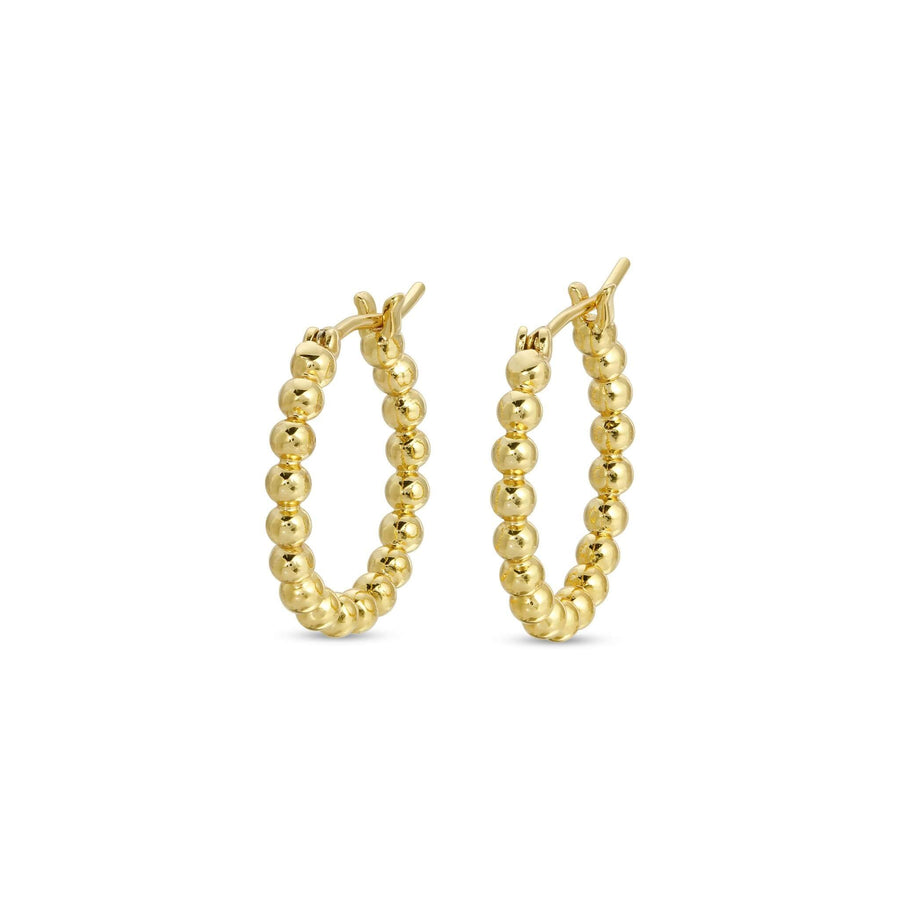 Ale Weston Beaded Huggie Hoop Earrings, 14k Gold Vermeil