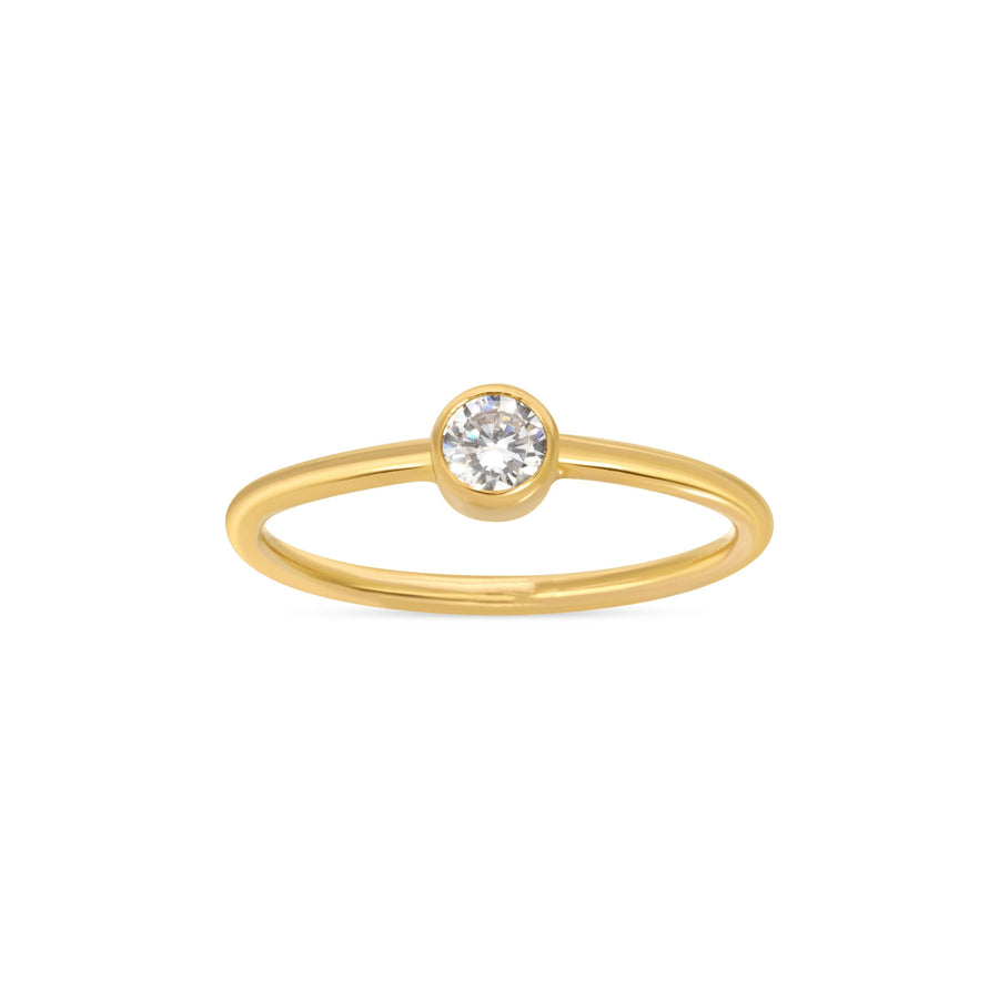 Ale Weston CZ Bezel Stacker Ring 14k Gold Filled