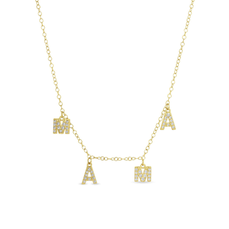 Ale Weston Name CZ Pave Necklace, 14k Gold filled