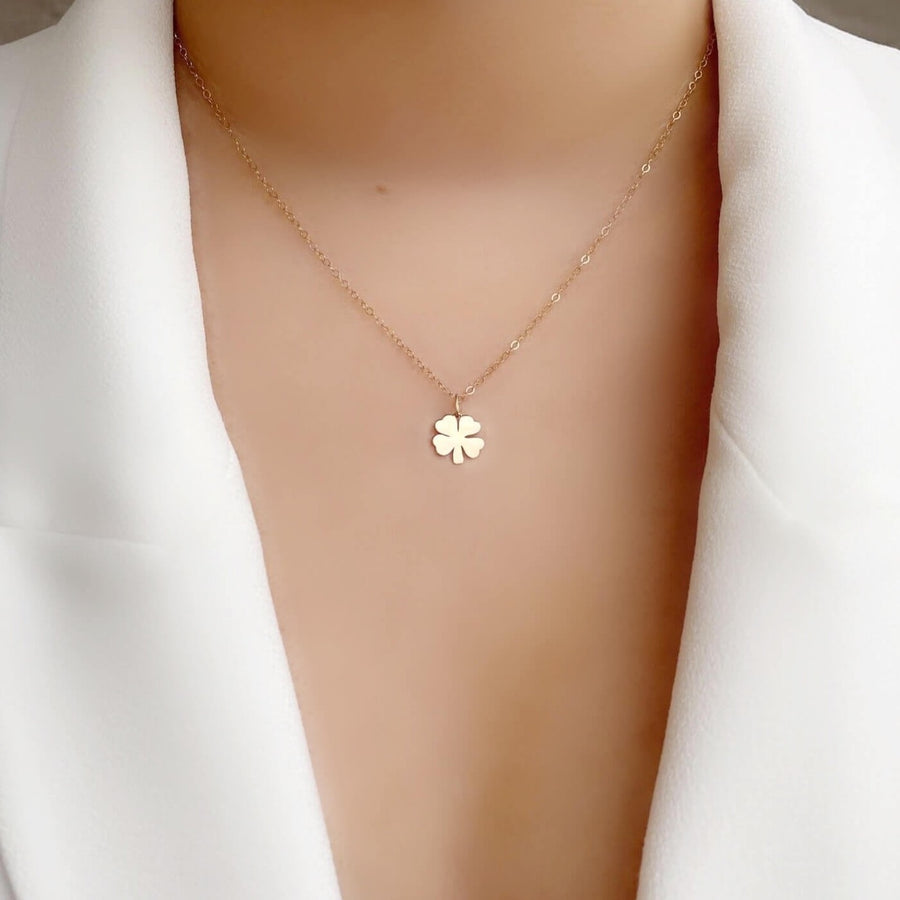    Ale-Weston-Clover-Gold-Lucky-Charm-Necklace-14k-Gold