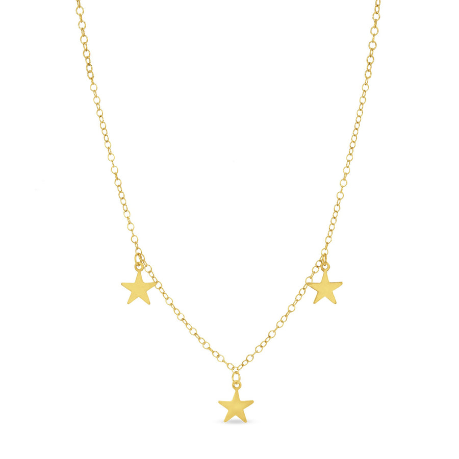 Ale Weston Gold 3 Star Dangle Necklace