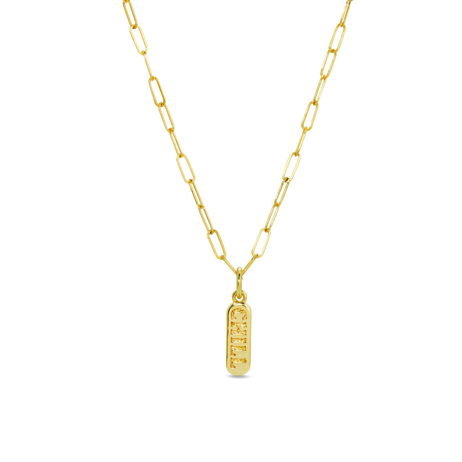 Ale Weston Gold Chill Pill Necklace, 14k Gold Filled
