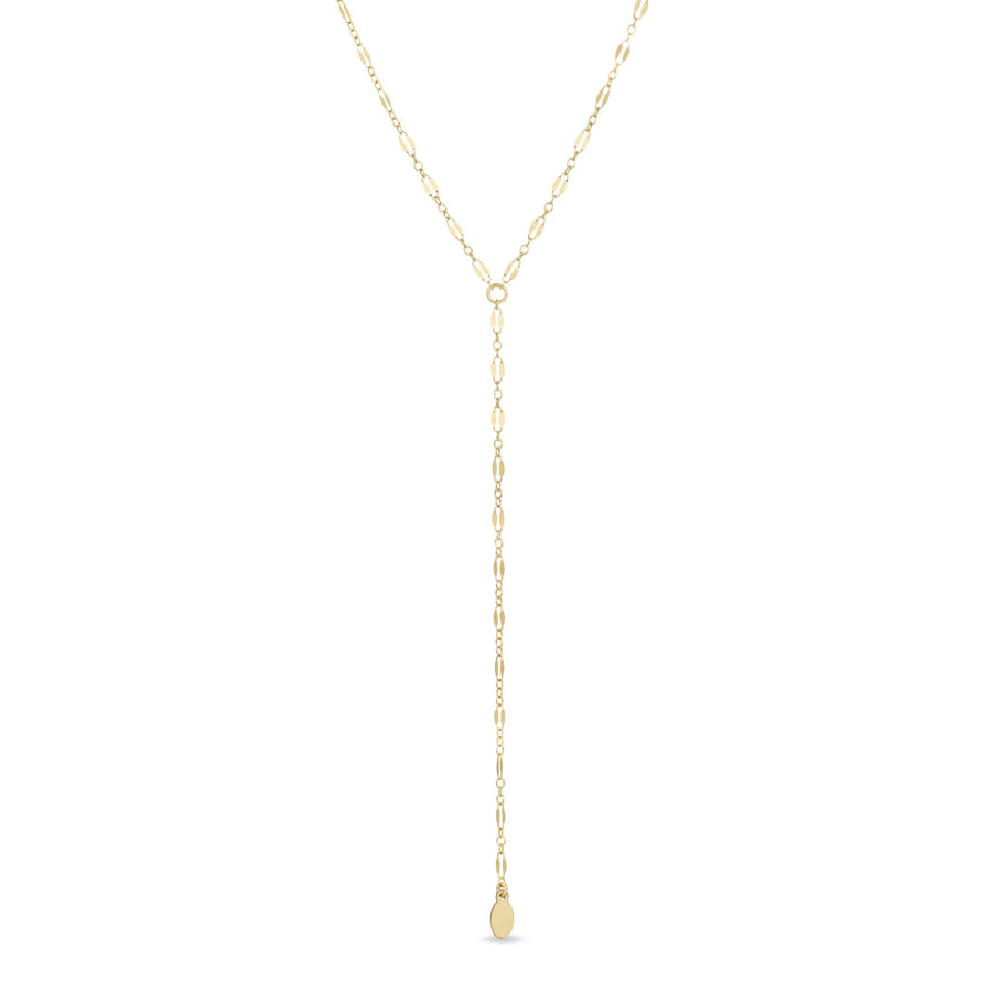 Ale Weston Gold Dapped Lariat Necklace, 14k Gold Filled