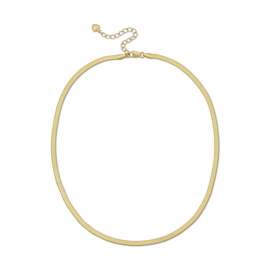 Ale Weston Herringbone necklace, 3mm, 18k Gold filled