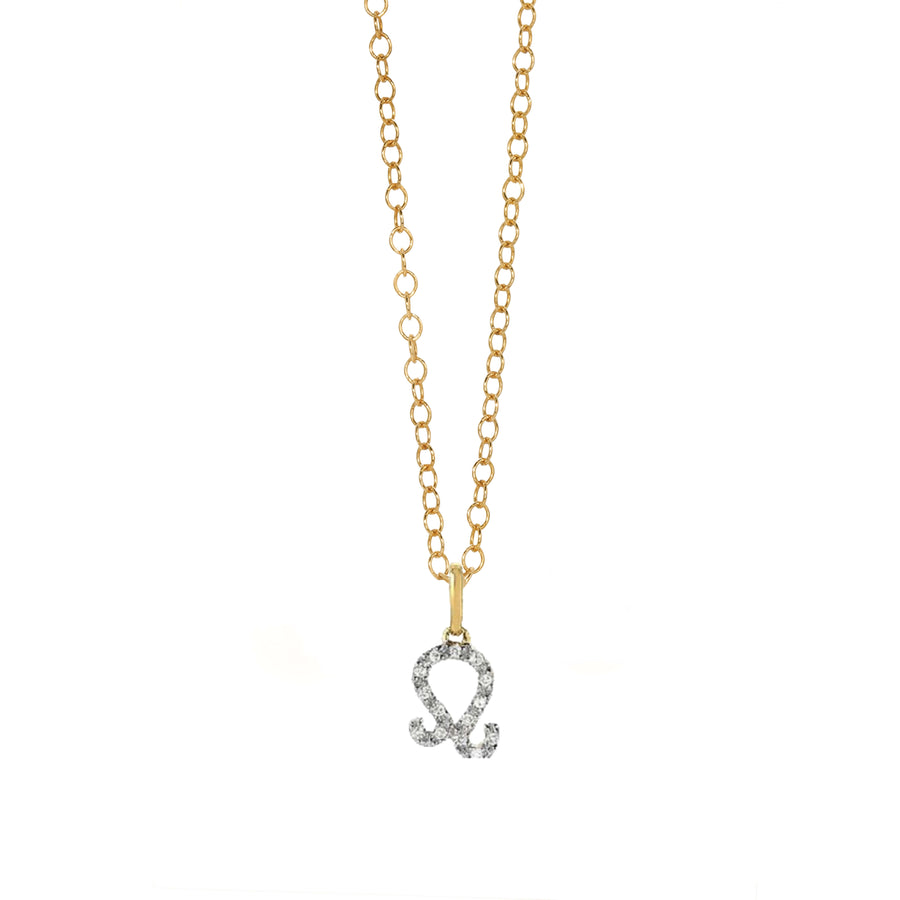 Ale Weston Leo Pave Diamond Necklace 14k gold