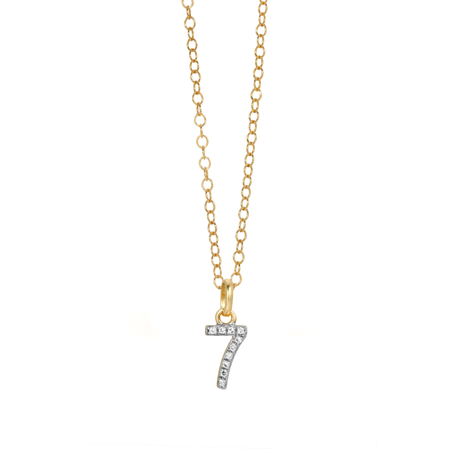 Ale Weston LUCKY NUMBER CHARM, Story Charms Collection, 14k Gold