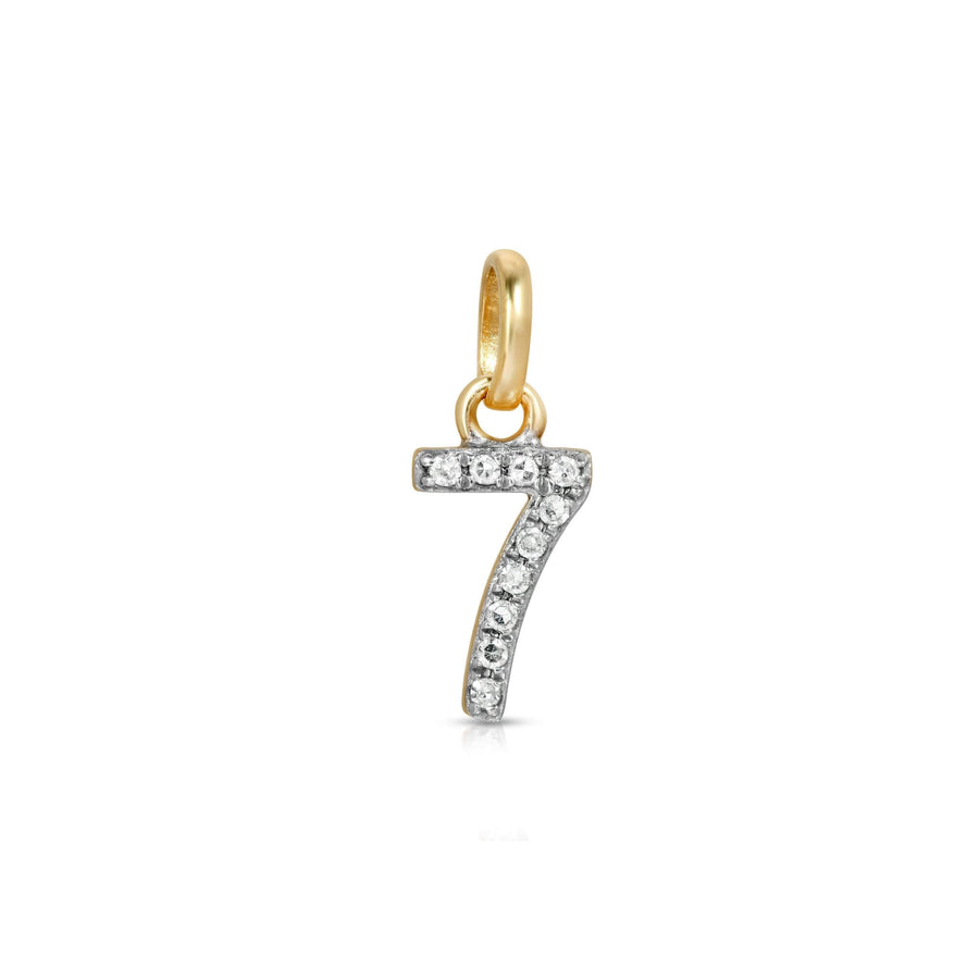 Ale Weston LUCKY NUMBER CHARM, Story Charms Collection, 14k Gold