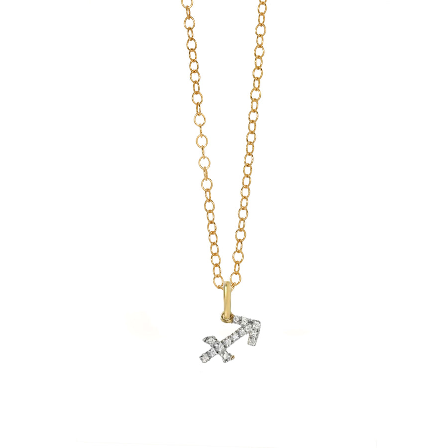    Ale Weston Sagittarius Pave Diamond Necklace 14k gold