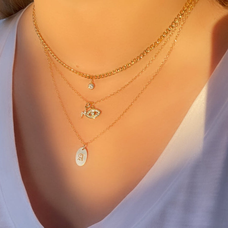 Ale-Weston-Solitaire-Miami-Necklace-Bespoke-Oval-Necklace-Venice-Chain-Necklace-Magic-Eye-Pave-Charm-Magic-Lightning-Pave-Charm