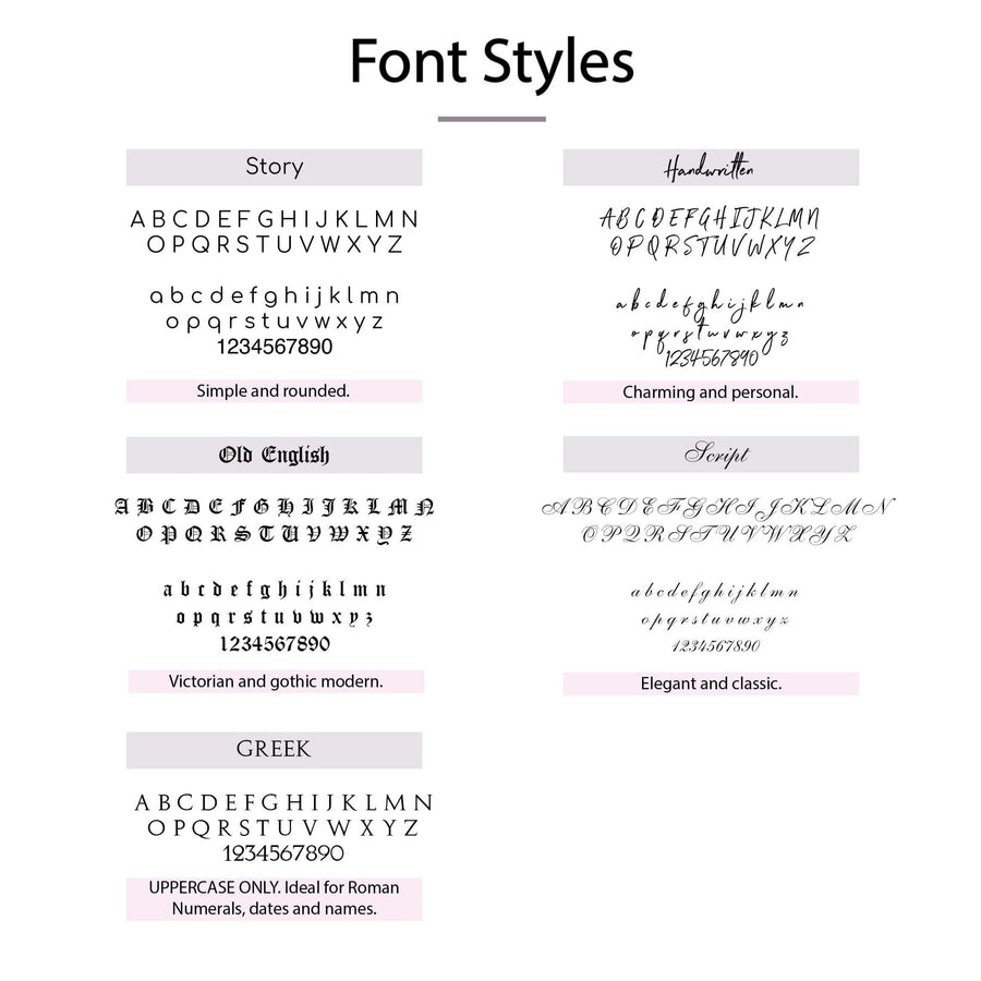 Ale Weston, Font Styles, Engraving