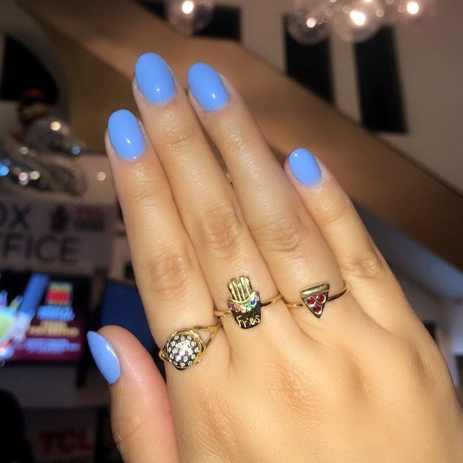 Model Wearing Ale Weston 14k Gold fries ring - Pride